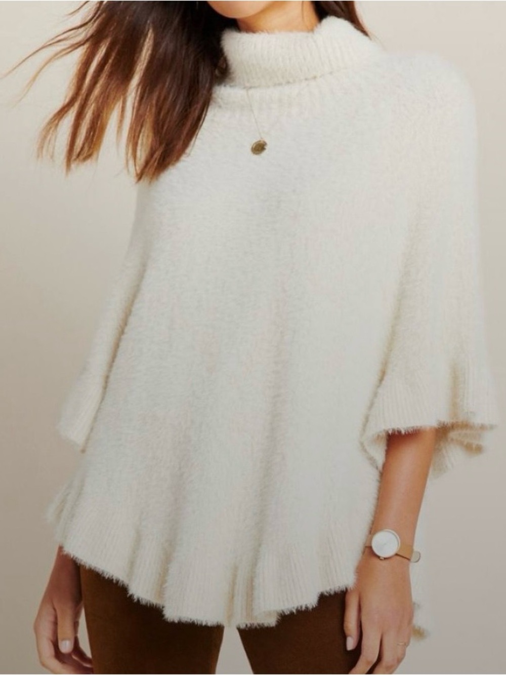 Anthropologie Super Soft Poncho Sweater OS